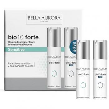 Bella Aurora Bio10 Forte Ritual Antimanchas - Pack de 2 Sérums (30 ml Sensitive + 30 ml Night), Tratamiento Despigmentante Intensivo para Pieles Sensibles, Potencia Regeneración Nocturna