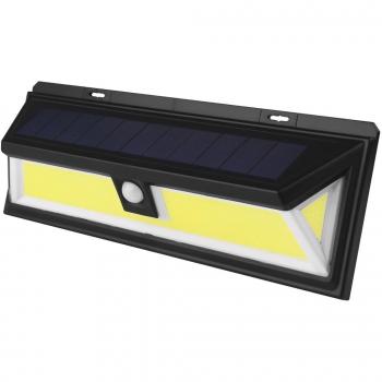 Aplique solar LED COB Korpass con sensor 20W luz fría 6400K negro mate