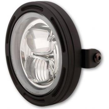 Highsider Faro LED 5 3/4 pulgadas FRAME-R2 tipo 7, negro, montaje lateral