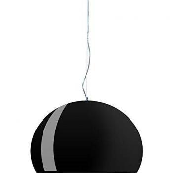 Lámpara Colgante LED Kartell FL/Y, Negro Brillante, Diámetro 52 cm
