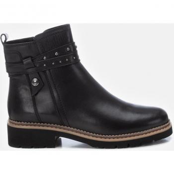 Botines de mujer de piel con cierre de cremallera CARMELA 161719 en color negro