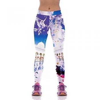 Sunnydate Womens 3d Digital Impreso Workout Leggings medias de Stretch multicolor 07 white house leggings M