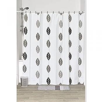 TENDANCE Gatsby CORTINA DE BAÑO DECORADA 180X180 CM POLYESTER, EVA 75% PE 25%, 180x200 cm