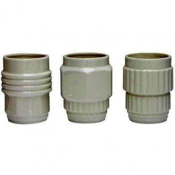 SELETTI Juego de 3 Tazas/Jarra de Porcelana «Machine Collection» diámetro 8,5 cm, Altura 11 cm