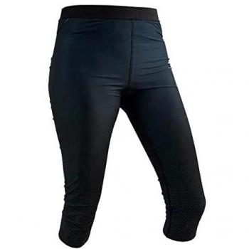 Mallas 3/4 Raidlight Fabricadas en Francia para Mujer Negro-Gris