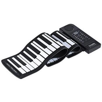 ammoon Portátil Silicona 61 Teclas Roll Up Electronic Piano Teclado MIDI con Altavoz Incorporado