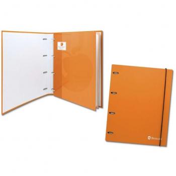 Carpeta de cartón Bismark A4 Naranja con recambio - cuatro anillas - referencias de recambio 323828-323832