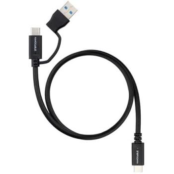 Cable USB-C 3.2 Gen 2 10Gbps 60W 4K/60Hz Nanocable 0.5m USB-A/M - USB-C/M Negro