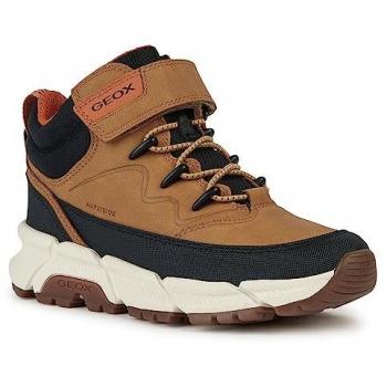 Geox Flexyper Plus Kids Boots - Durable Brown/Black Design