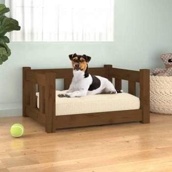 Honey Brown Solid Pine Dog Bed 21.9x17.9x11
