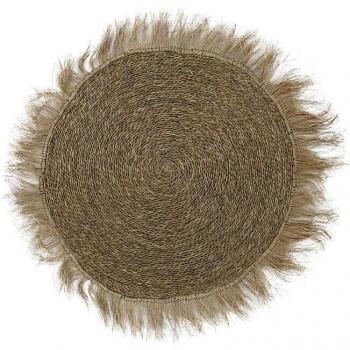 ALFOMBRA FIBRA JUTE 125X125X1 FLECOS NATURAL