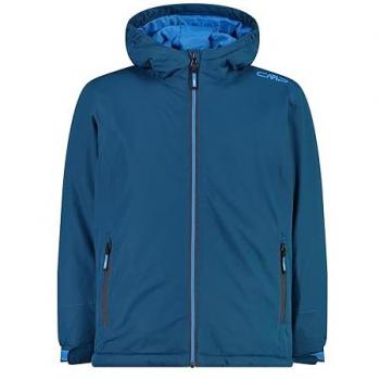 CMP Unisex Kids Jacket with Fixed Hood - Dark Turquoise - Size 176