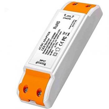 Transformador LED, fuente de alimentación LED 0-24W Adaptador de controlador LED 12V DC 2A - Voltaje constante para tiras de luces LED y bombillas LED G4, MR11, MR16