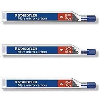 Staedtler Mars - Lote de 3 estuches de 12 minas, 0,5 mm B