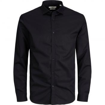 Camisa Jack & Jones JPRBLACARDIFF Hombre Color Negro, Estilo Casual, Manga Larga, 100% Algodón, Ajuste Regular
