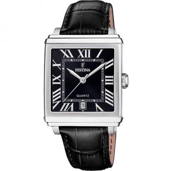 Reloj Festina F20681/3 On The Square de piel negro