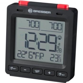 Bresser MyTime Easy II - Reloj Despertador Meteorológico Negro