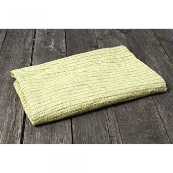 Lino fashion: verde rayas Waffle Weave toalla de baño, 100% lino, 100% lino, Verde, 40cm x 85cm