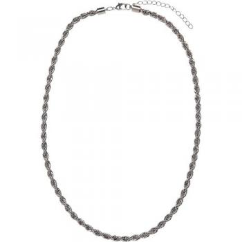 Urban Classics Charon Intertwine Silver Necklace - Unisex Metal Chain in Grey