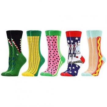WeciBor Calcetines Estampados de las Mujeres, Mujeres Ocasionales Calcetines Divertidos Impresos de Algodón de Pintura Famosa de Arte Calcetines, Calcetines de Colores de moda