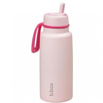 B.Box Insulated Flip Top Bottle - Thermo Bottle Pink Paradise 1000 ml, Triple Layer Insulating Stainless Steel, Keeps Drinks Cold up to 46hrs
