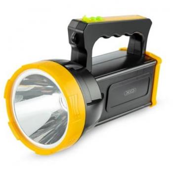 Foco Potente Recargable XOYH02 con Tamaño de Óptica de 78mm, Duración de hasta 48 Horas de Luz Estroboscópica, Puerto de Carga Tipo C y Color Negro