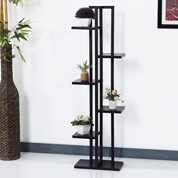 Estantería para Plantas Tohmajärvi 5 Niveles Metal/Aglomerado 120 x 34 x 21 cm Negra