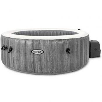 Intex PureSpa Deluxe Hidromasaje 4 Personas Ø 196 x 71 cm Bubble Massage Greywood