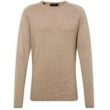 SELECTED HOMME Slhbakes Crew Neck B Noos suéter, Beige