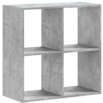 Librería estantería de madera de ingeniería gris hormigón 68,5x32x68,5 cm