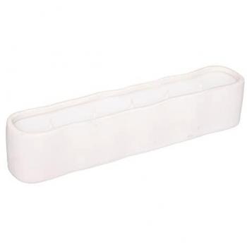 Vela de Cerámica Carmen 245g Blanco con Portavelas Rectangular de Dolomita