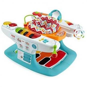Fisher-Price - Superpiano pasitos musicales 4 en 1, juguete musical para bebé