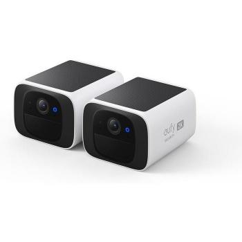 Cámara de Seguridad Eufy SoloCam S220 - Pack de 2, Resolución 2K, Solar, WiFi, Resistente a la Intemperie, Compatible con Alexa