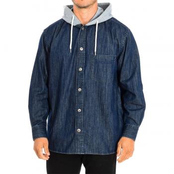 Chaqueta de Hombre Corte Regular con Cuello Alto y Capucha Ajustable La Martina TMC009-DM081