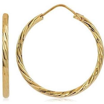 Córdoba Jewels | Pendientes en plata de ley 925 bañada en oro con diseño Aros Trenzados Diamantados Gold