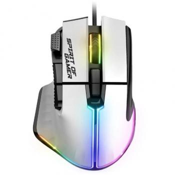 Spirit of Gamer Pro M5 RGB Ratón Gaming 12800DPI Blanco