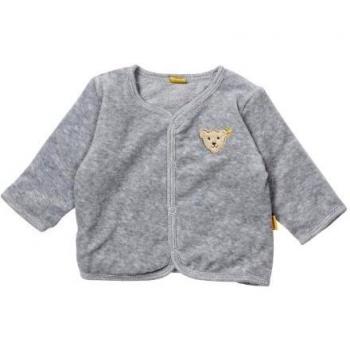 Steiff - Chaqueta de manga larga con cuello redondo para bebé, Gris