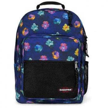 Mochila Eastpak Pinzip 38L Flower Blur Navy azul marino con diseño floral en tonos rosa y amarillo