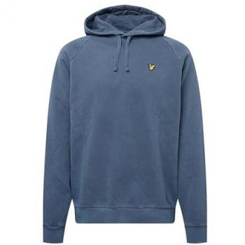 Lyle & Scott Men's Dark Navy Pigment Dye Hooded Sweatshirt