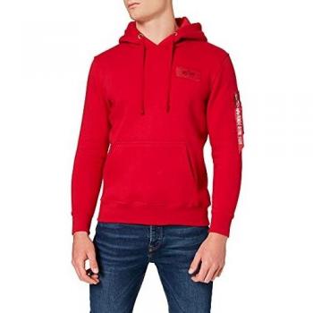 Alpha Industries Back Print Hoodie - Red, Men's XXL