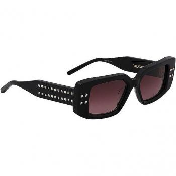 Valentino Garavani V-Cinque Sunglasses Black Unisex 53 MM ONE SIZE