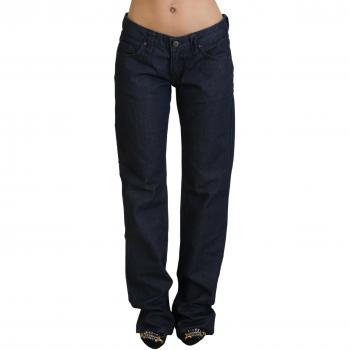 Exte Dark Blue Low Waist Straight Fit Women Denim Jeans - W24