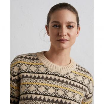 Lloyd's Jersey de mujer cuello caja jaquard