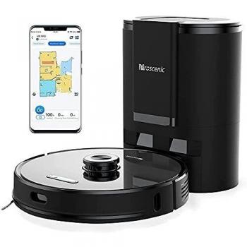 proscenic M8PRO Robot Aspirador y Fregasuelos, Vaciado Automático, Navegación Láser 8.0 & Interactive MultiMap, Control por Voz &App Progamable, Limpieza Interna 5 en 1