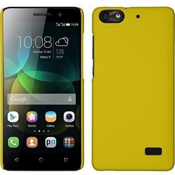 Funda Rígida para Huawei Honor 4c - goma amarillo - Cover PhoneNatic Cubierta + protector de pantalla