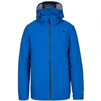 Trespass Chaqueta impermeable Lozano para hombre con capucha extraíble, Hombre, Chaqueta impermeable con capucha extraíble., MAJKRAO10003_BLUXL, azul, XL