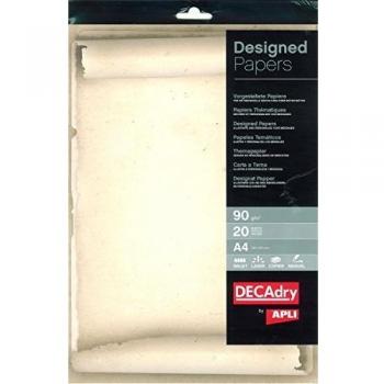 APLI 012457-Papel temático pergamino antiguo 90 g 20 hojas