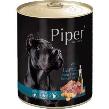 Dolina Noteci Piper Animals Comida Húmeda para Perros Adultos con Cordero, Arroz Integral y Zanahorias 400g