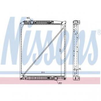 Radiador de refrigeración del motor NISSENS 62649A