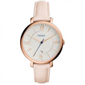 Reloj de Mujer Fossil ES3988, acero inoxidable, esfera blanca, correa de malla milanesa, resistente al agua hasta 50 metros, mecanismo de cuarzo